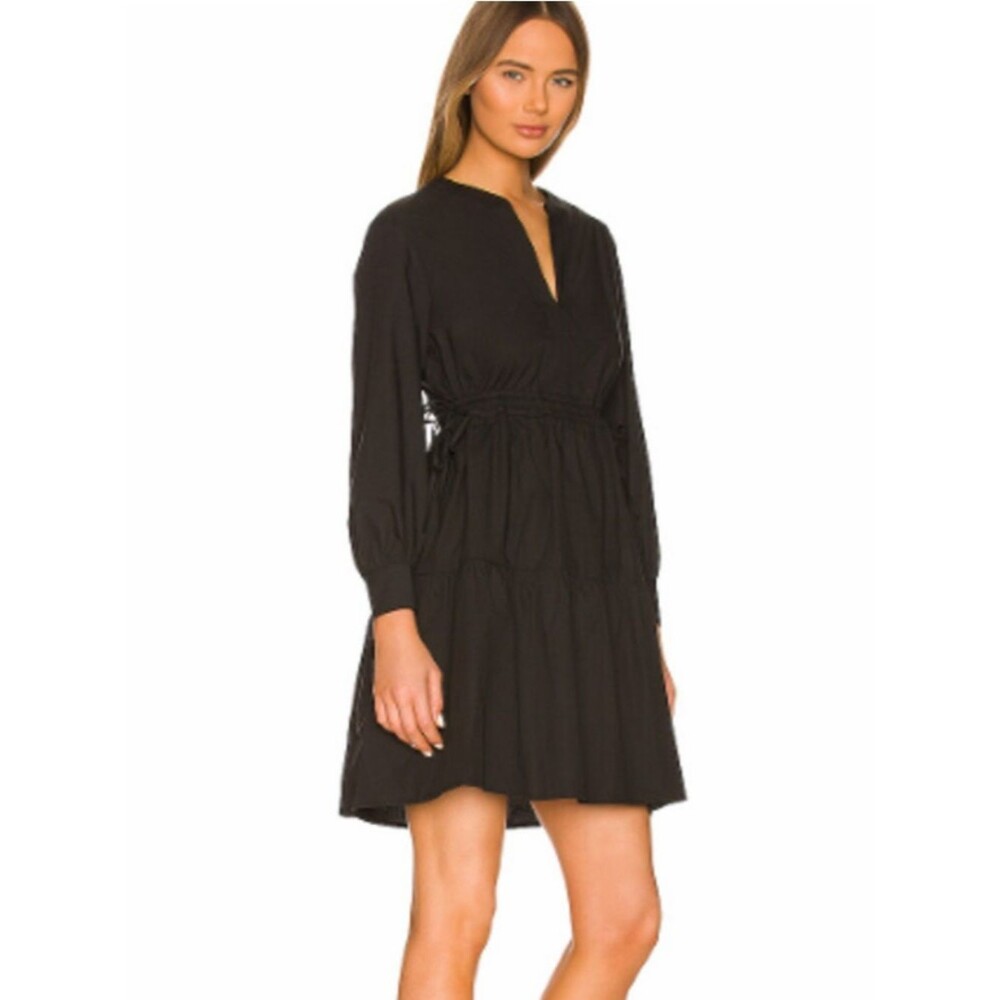 Rails Ivy Long Sleeve Mini Dress In Black Size S